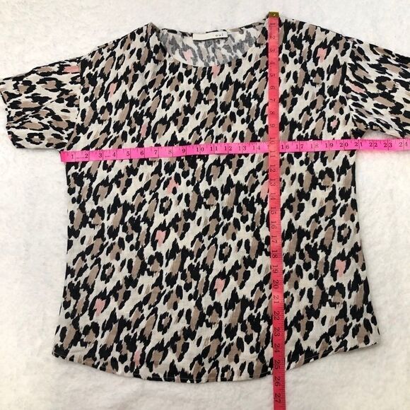 OUI Leopard Print Linen Blouse - Picture 9 of 9